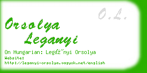 orsolya leganyi business card